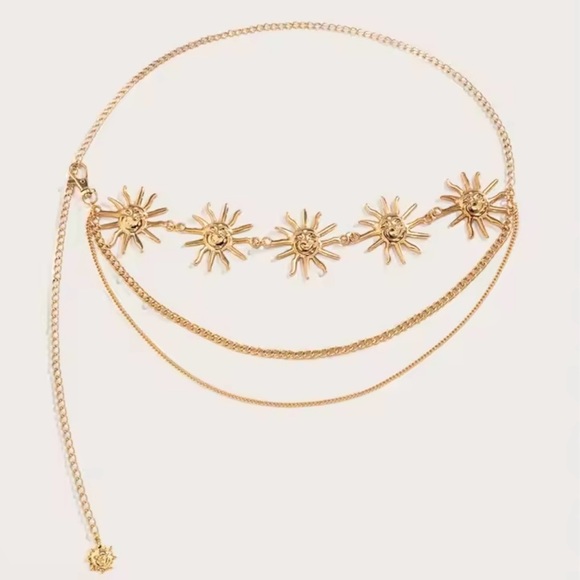 Celestial Vintage Layered Chain Belt For Women 43”